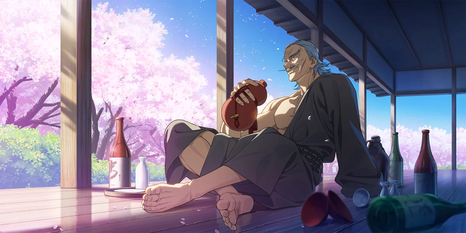 Hanami Sake on the Veranda